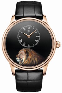 Replica j005033314 LION Jaquet Droz Les Ateliers d'Art Petite Heure Minute Enamel Painting 43mm Mens Watch