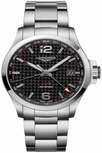 Replica L3.728.4.66.6 L37284666 Longines Conquest V.H.P. GMT 43mm Mens Watch
