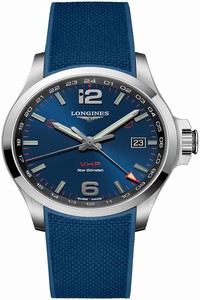 Replica L3.728.4.96.9 L37284969 Longines Conquest V.H.P. GMT 43mm Mens Watch