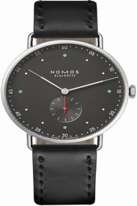 Replica 1112 Stadtschwarz Stainless Steel Back Nomos Glashutte Metro 38 38.5mm Mens Watch