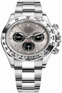 Replica 116509 Steel and Black Oyster Rolex Cosmograph Daytona White Gold Mens Watch