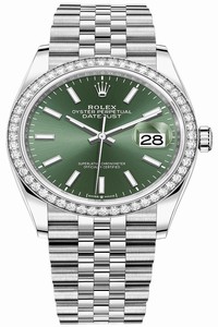 Replica 126284rbr Mint Green Index Jubilee Rolex Datejust 36mm Stainless Steel Midsize Watch