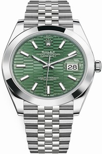 Replica 126300 Mint Green Fluted Jubilee Rolex Datejust 41mm Stainless Steel Mens Watch