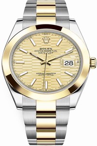 Replica 126303 Golden Fluted Oyster Rolex Datejust 41mm Steel and Yellow Gold Mens Watch