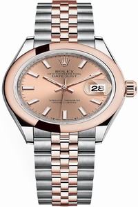 Replica 279161 Rose Index Jubilee Rolex Lady Datejust 28mm Stainless Steel and Everose Gold Ladies Watch