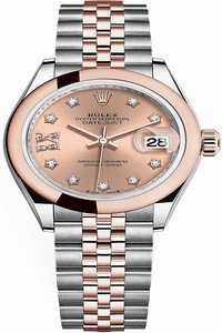 Replica 279161 Rose 17 Diamond Jubilee Rolex Lady Datejust 28mm Stainless Steel and Everose Gold Ladies Watch