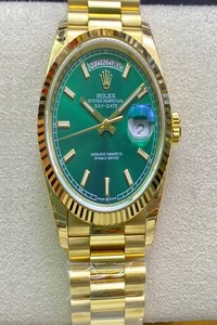 Replica Rolex Day Date 118238 EW Factory Green Dial