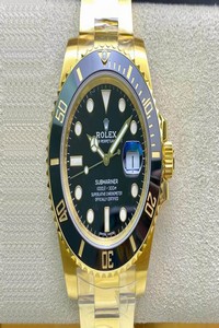 Replica Rolex Submariner 116618LN-97208 VS Factory Yellow Gold Black Dial