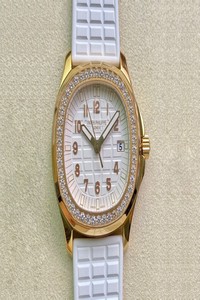 Replica Patek Philippe Aquanaut 5067A Quartz Ladies PPF Factory Yellow Gold Diamond-set Bezel