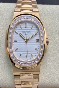Replica Patek Philippe Nautilus PPF Factory Rose Gold White Dial