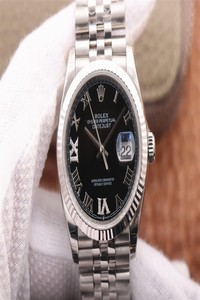 Replica Rolex Datejust M126233 EW Factory Black Diamond-set Dial