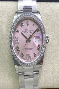 Replica Rolex Datejust M126284RBR-0024 EW Factory Diamond-set Dial
