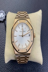 Replica Audemars Piguet Royal Oak 15500 ZF Factory Rose Gold Version White Dial
