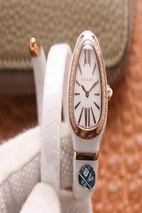 Replica Bvlgari Serpenti 102613 BV Factory White Ceramic Dial