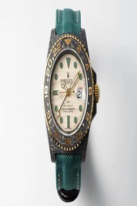 Replica Rolex GMT-MASTER II Diw Carbon Fiber Case Green Fabric Strap