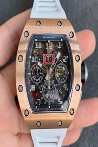 Replica Richard Mille RM11 KV Factory Rose Gold White Strap