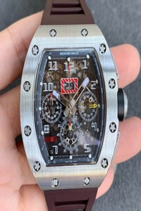 Replica Richard Mille RM11 KV Factory Titanium Brown Strap