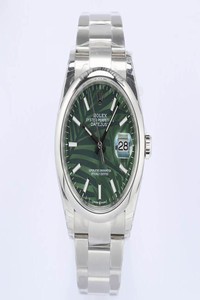 Replica Rolex Datejust M126200-0020 EW Factory Olive Green Palm Leaf Pattern Dial