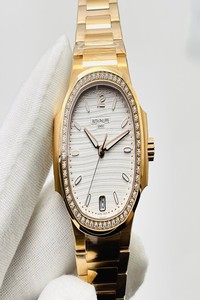 Replica Patek Philippe Nautilus Ladies 7118/1200R-001 3K Factory Silver White Dial