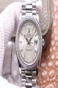 Replica Rolex Day-Date M228349RBR-0007 EW Factory Silver Dial