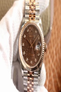 Replica Rolex Datejust M126231-0025 EW Factory Diamond Chocolate Color Dial
