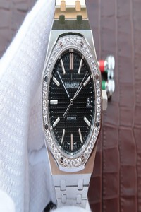 Replica Audemars Piguet Royal Oak 15400/15450 Couple Watch JF Factory Black Dial