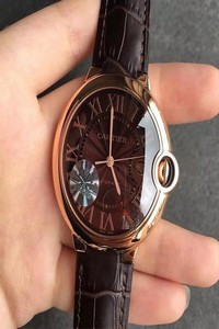 Replica Ballon Bleu De Cartier W6920037 V6 Factory Chocolate Color Dial