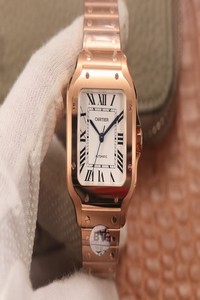 Replica Cartier De Santos WSSA0010 BV Factory 18K Rose Gold White Dial