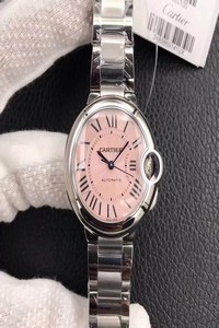 Replica Ballon Bleu De Cartier 33MM W6920041 V6 Factory Pink Dial
