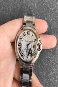 Replica Ballon Bleu De Cartier 33MM W6920071 V6 Factory White Dial