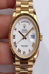 Replica Rolex Day-Date M128238 EW Factory White Dial Roman Time Scale
