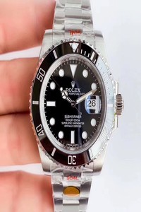 Replica Replica Rolex Submariner Date Oyster 40mm Oystersteel 116610LN Noob Factory V10 Replica Black dial watch