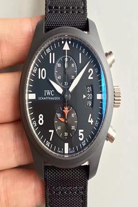 Replica IWC Pilot Top Gun Chronograph IW389001 ZF Factory Anthracite Dial