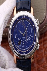Replica Patek Philippe Grand Complications Sky Moon Celestial Rose Gold 5102PR-001 TW Factory Blue Dial