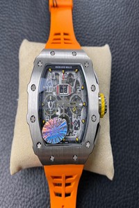Replica Richard Mille RM11-03 KV Factory Orange Rubber Strap