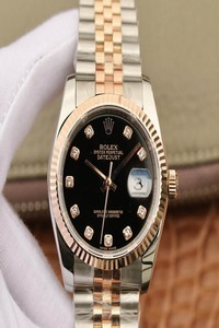 Replica Rolex Datejust 116231 GM Factory Black Diamond Dial