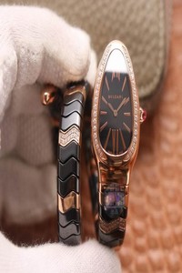 Replica Bvlgari Serpenti BV Factory Rose Gold Diamonds