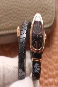 Replica Bvlgari Serpenti 102735 BV Factory Rose Gold Black Dial
