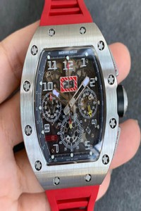 Replica Richard Mille RM011 KV Factory Red Rubber Strap
