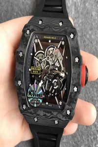 Replica Richard Mille RM35-02 KV Factory V3 Carbon Fiber Black Strap