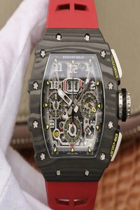 Replica Richard Mille RM11-03 KV Factory Carbon Fiber Red Strap