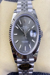 Replica Rolex Datejust M126334-0014 Clean Factory Grey Dial 904L Stainless Steel