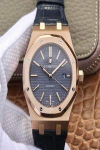 Replica Audemars Piguet Royal Oak 15400 OM Factory Blue Dial Leather Strap
