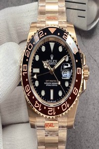 Replica Rolex GMT Master II 126715CHNR-0001 GM Factory Rose Gold Black Dial