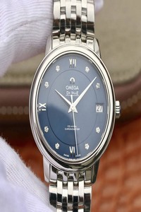 Replica Omega De Ville 424.10.33.20.53.001 MKS Factory Diamond Blue Dial