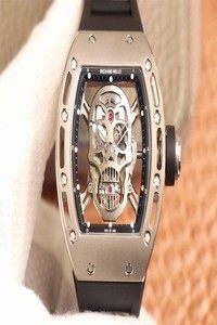 Replica Richard Mille RM052 ZF Factory Silver Titanium Skull Dial