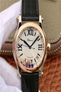 Replica Chopard Happy Sport 36MM Automatic Rose Gold Diamonds YF Factory 274808-5001