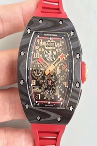 Replica KV Factory Richard Mille RM011 Lotus F1 Team Romain Grosjean Forged Carbon Black Skeleton Dial