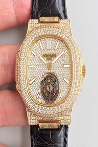 Replica Patek Philippe Nautilus Jumbo 5711 Diamond Dial Tourbillon R8 Factory