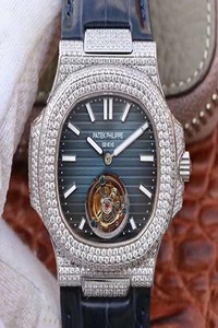 Replica Patek Philippe Nautilus Jumbo 5711 Tourbillon Blue Dial R8 Factory